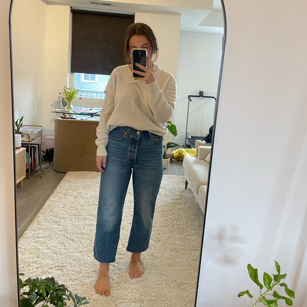 levi’s cropped straight leg jeans